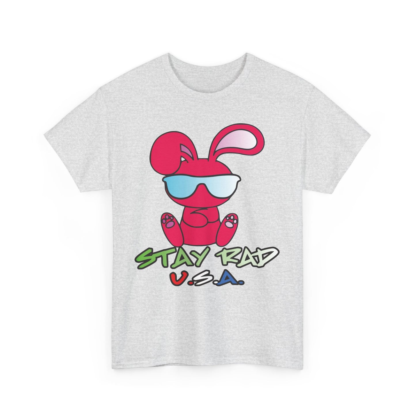 Stay Rad USA Bunny. Heavy Cotton T-Shirt