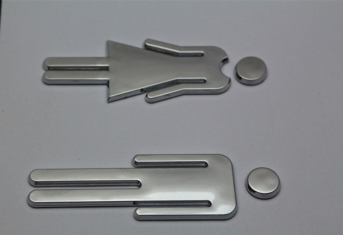 Metal Bathroom Signage