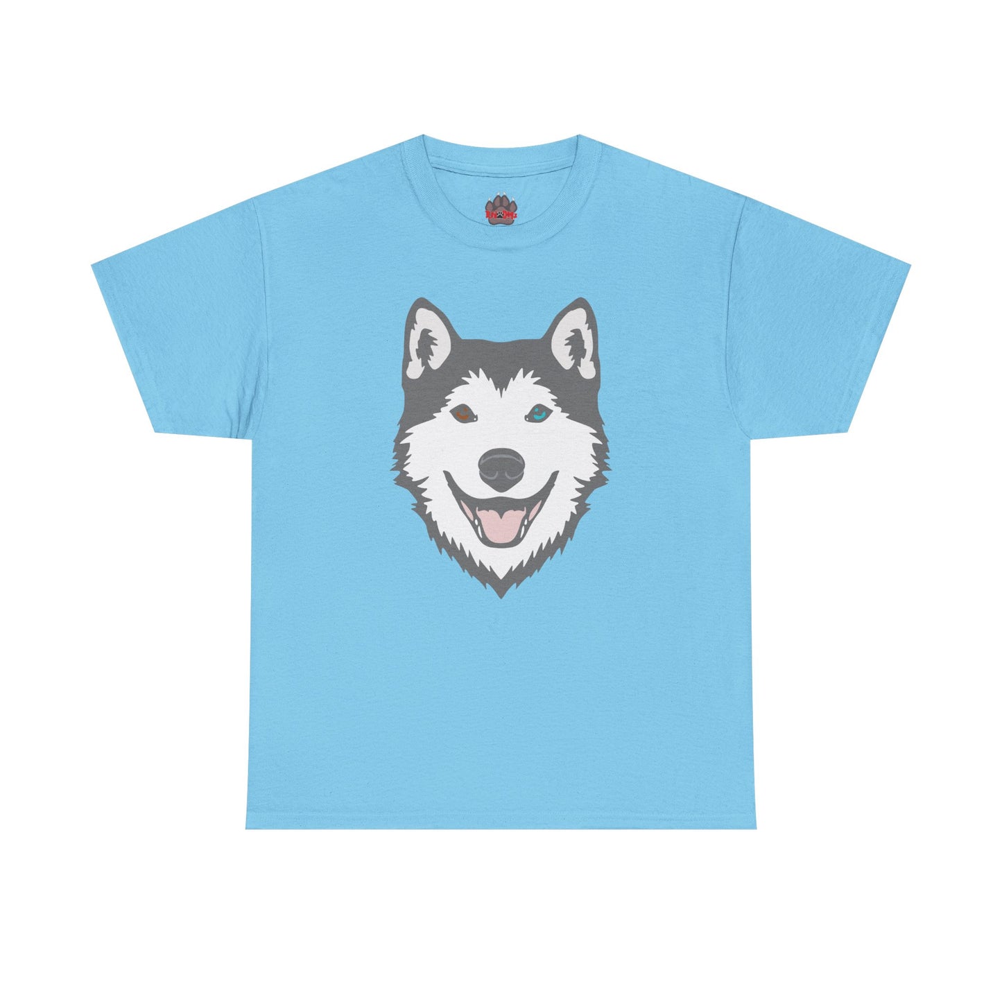 Bi Eyed Husky. Heavy Cotton T-Shirt
