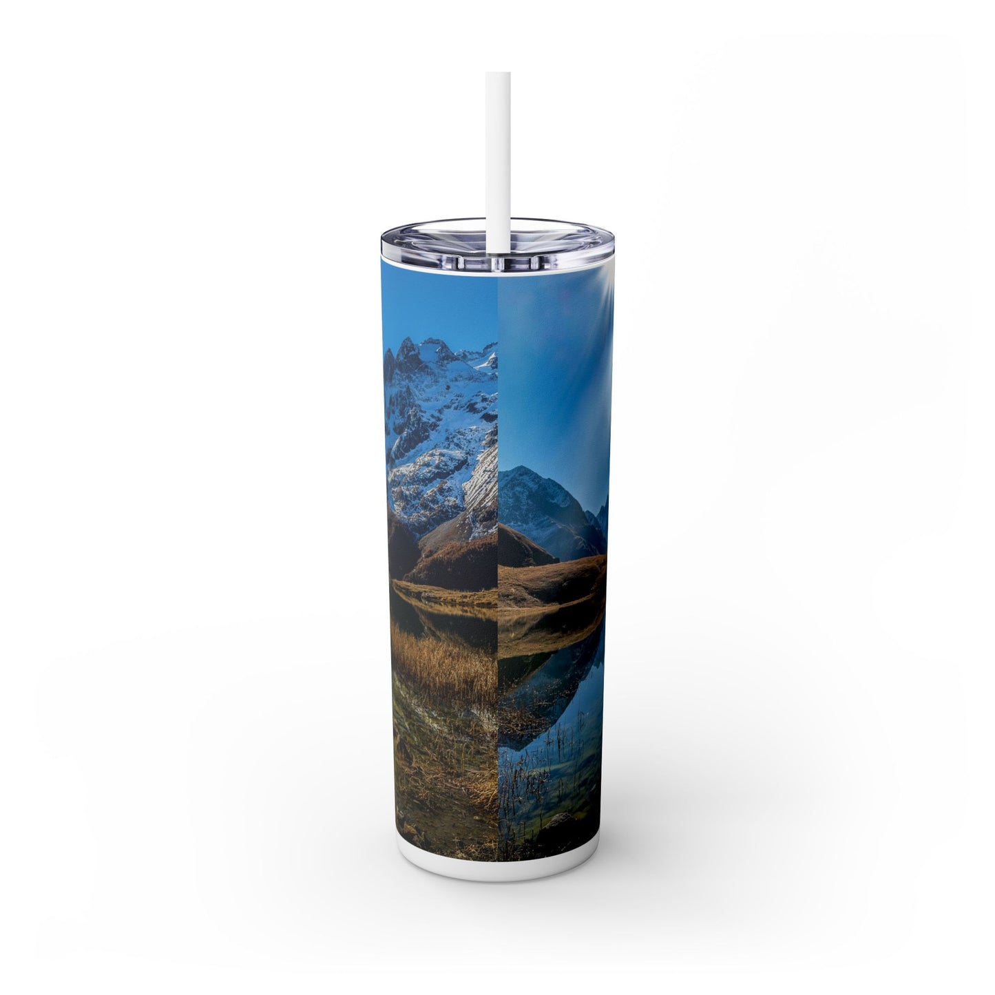 Bass Lake. 20oz Skinny Tumbler with Straw