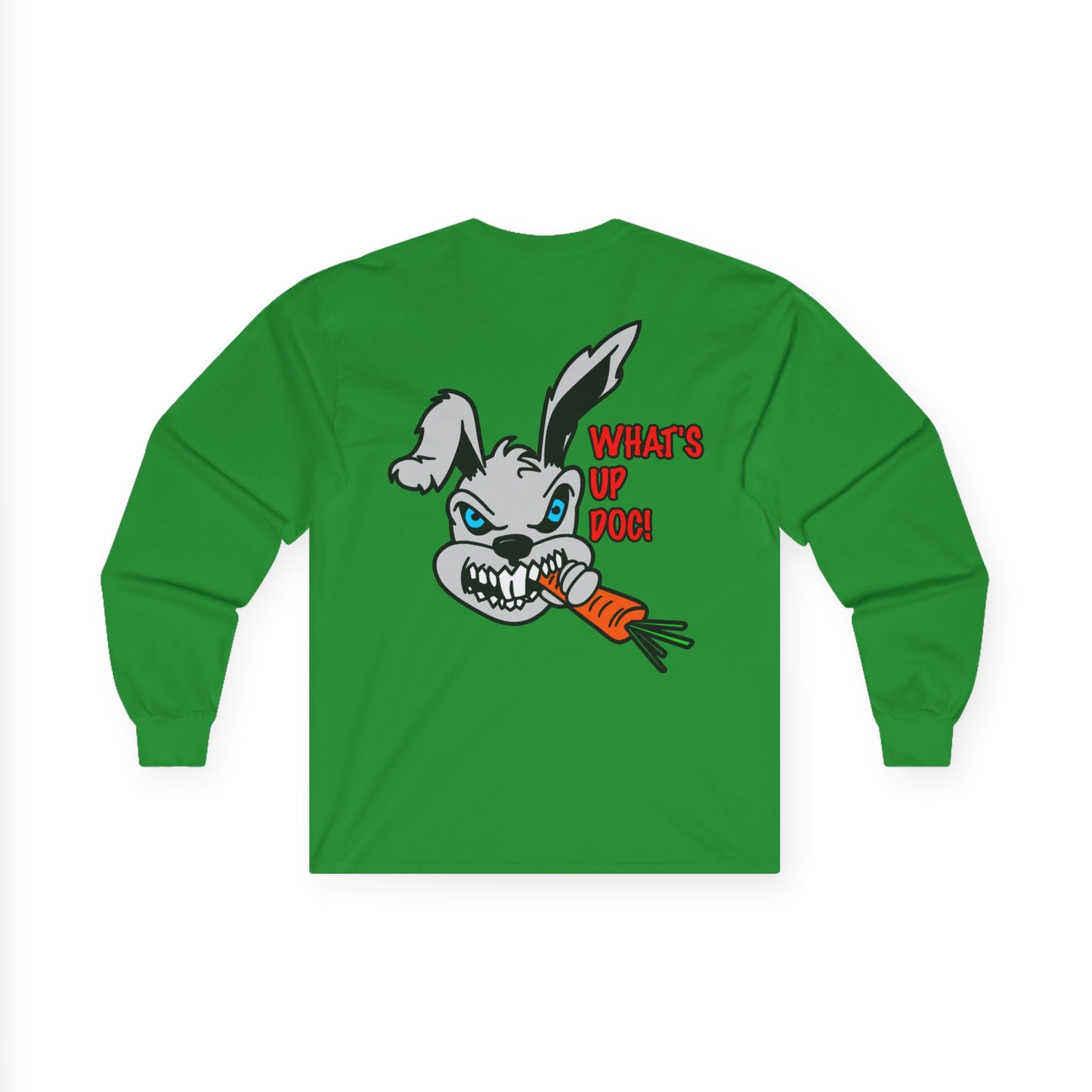 What's up Doc Bunny, Rad Moto Bunny, Unisex Long Sleeve Tee - Bold Graphic T-Shirt for Motorcycle Enthusiasts