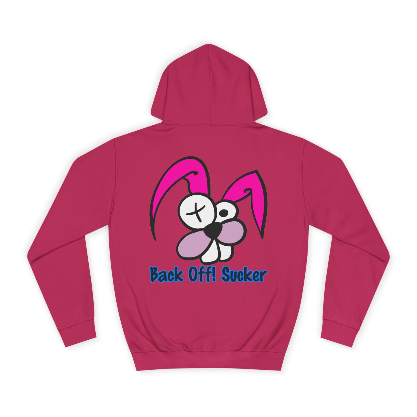 Back Off Sucker Bunny, Rad Moto Bunny, Unisex Hoodie - Biker Style Sweatshirt for Motorcycle Enthusiasts