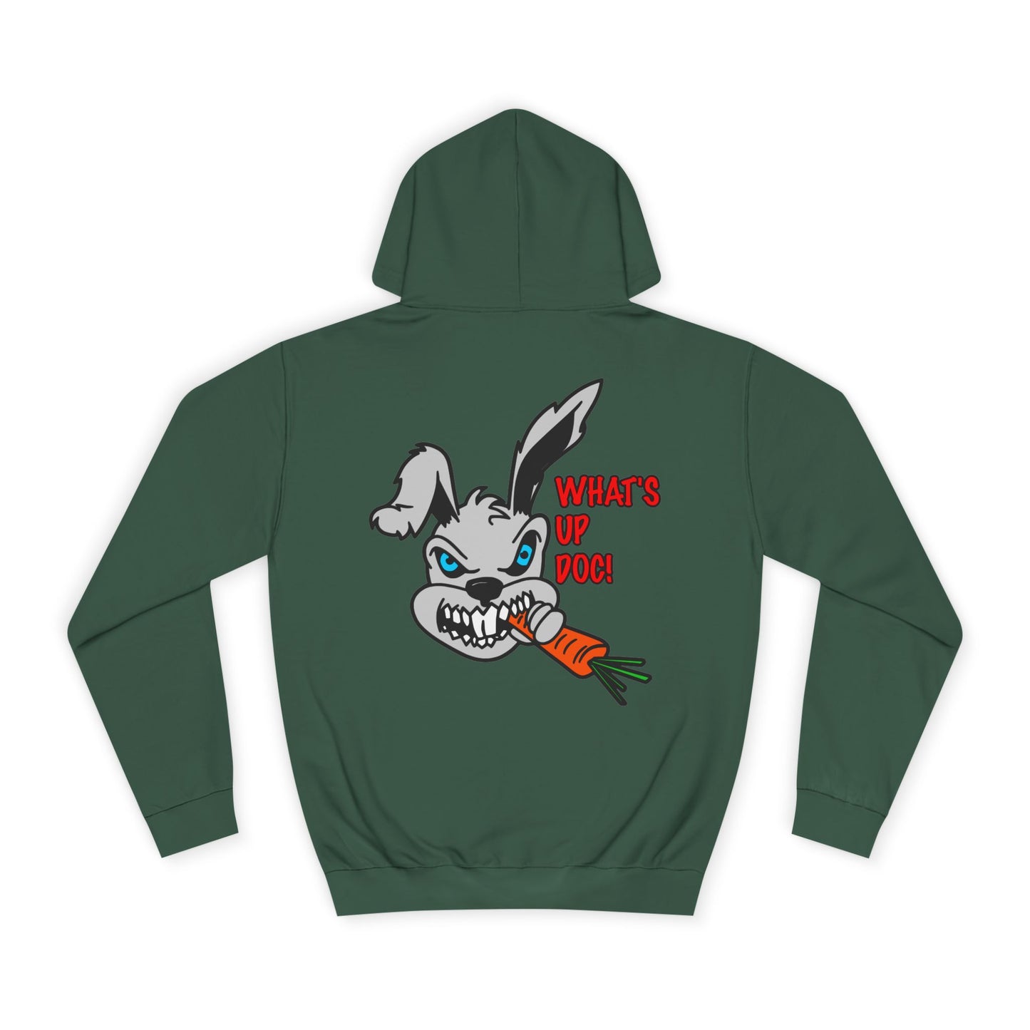 What's up Doc Bunny, Rad Moto Bunny, Unisex Hoodie - Biker Style Sweatshirt for Motorcycle Enthusiasts
