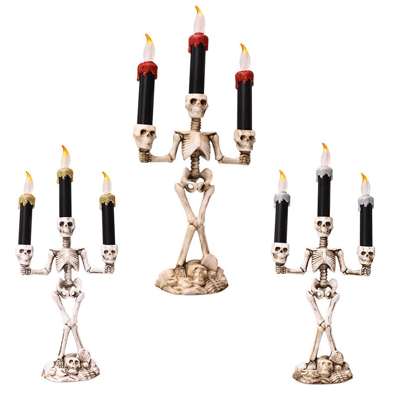 Halloween skeleton candles decoration