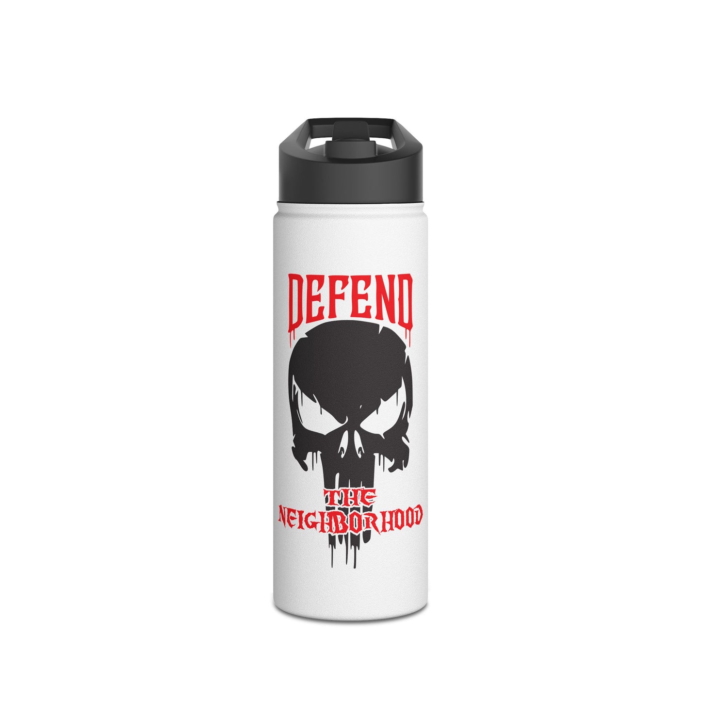 Defend the Neighborhood. Stainless Steel Water Bottle