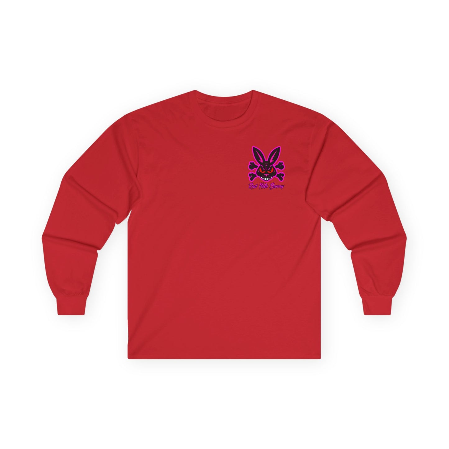 Smash Bunny, Rad Moto Bunny, Unisex Long Sleeve Tee - Bold Graphic T-Shirt for Motorcycle Enthusiasts