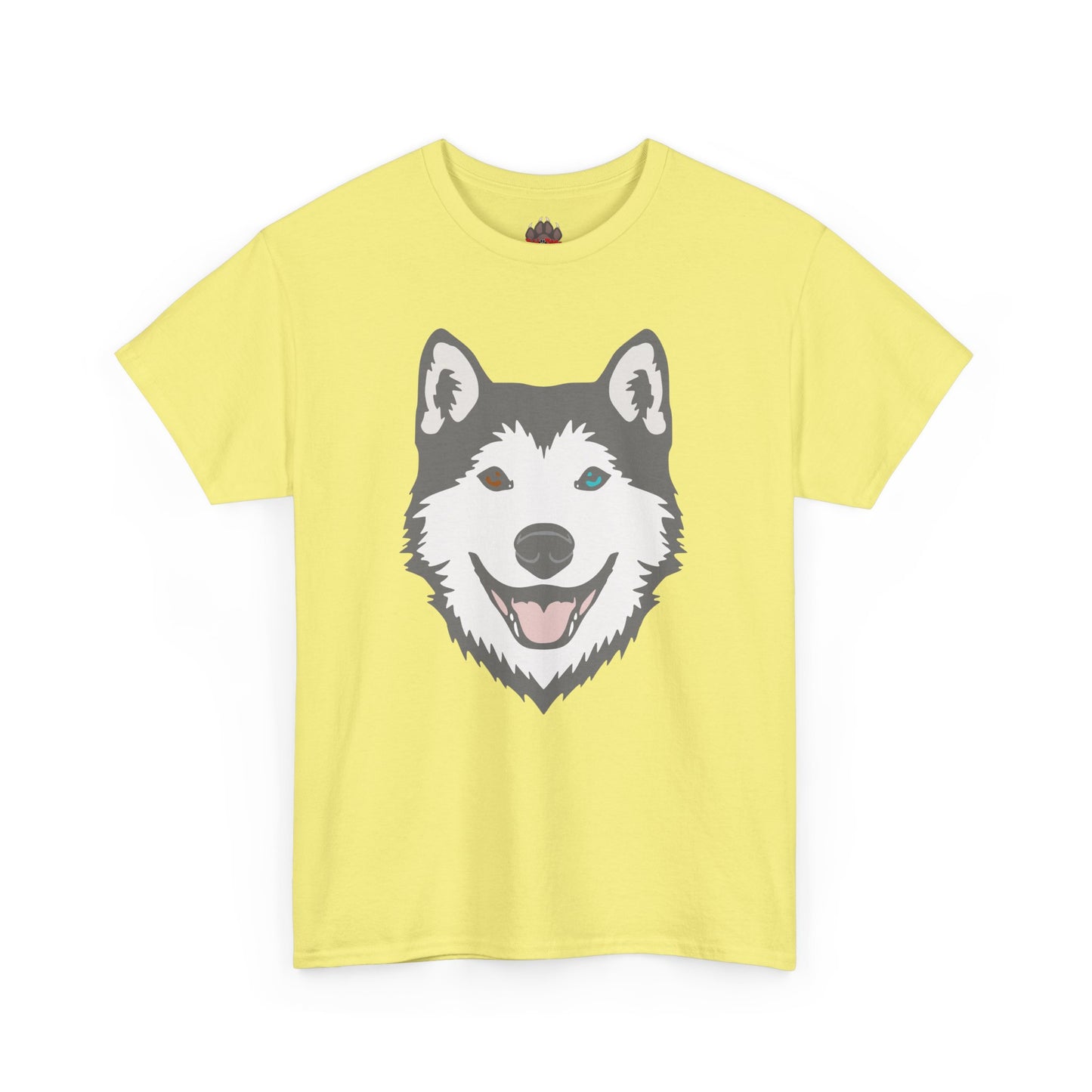 Bi Eyed Husky. Heavy Cotton T-Shirt