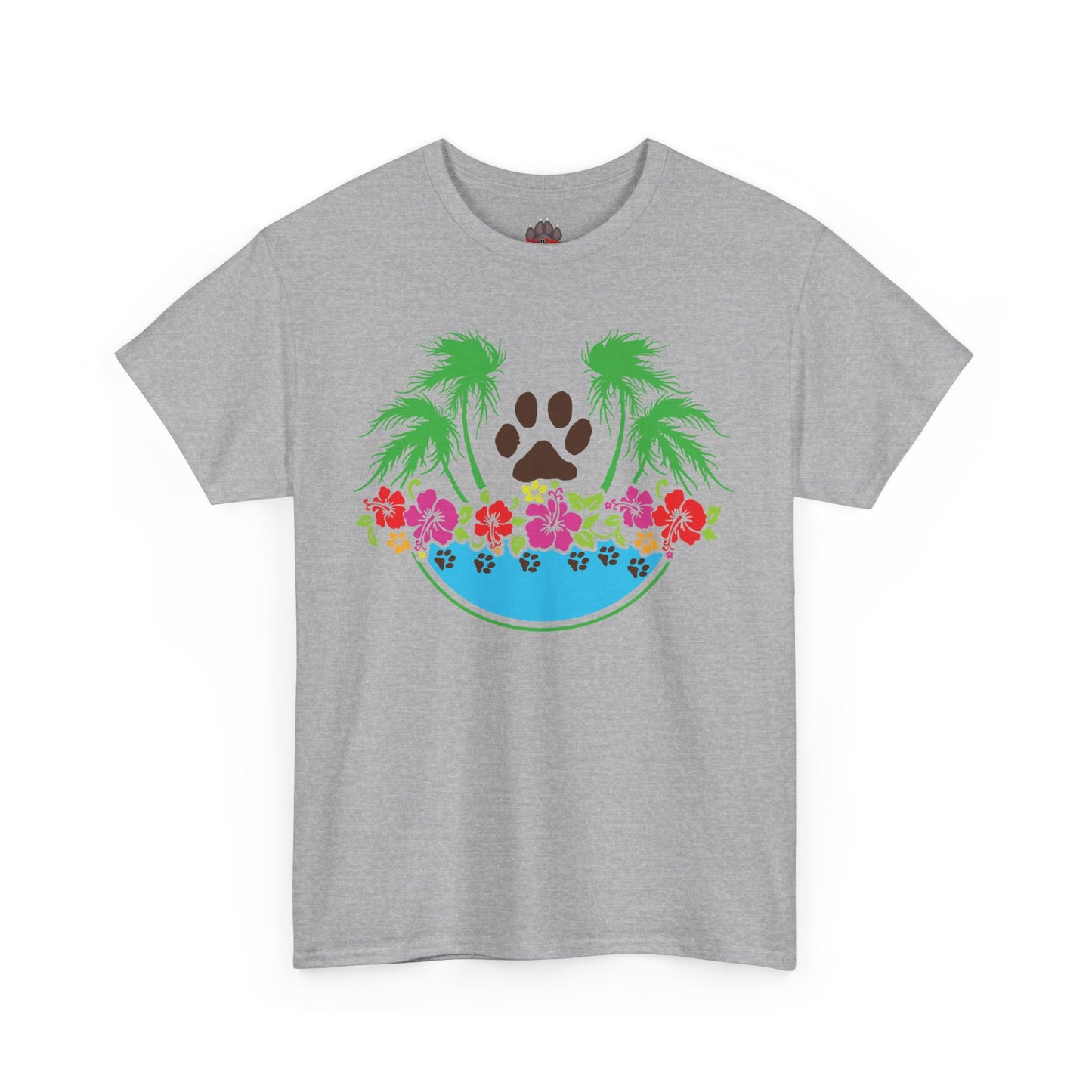 Tropical Paws. Heavy Cotton T-Shirt