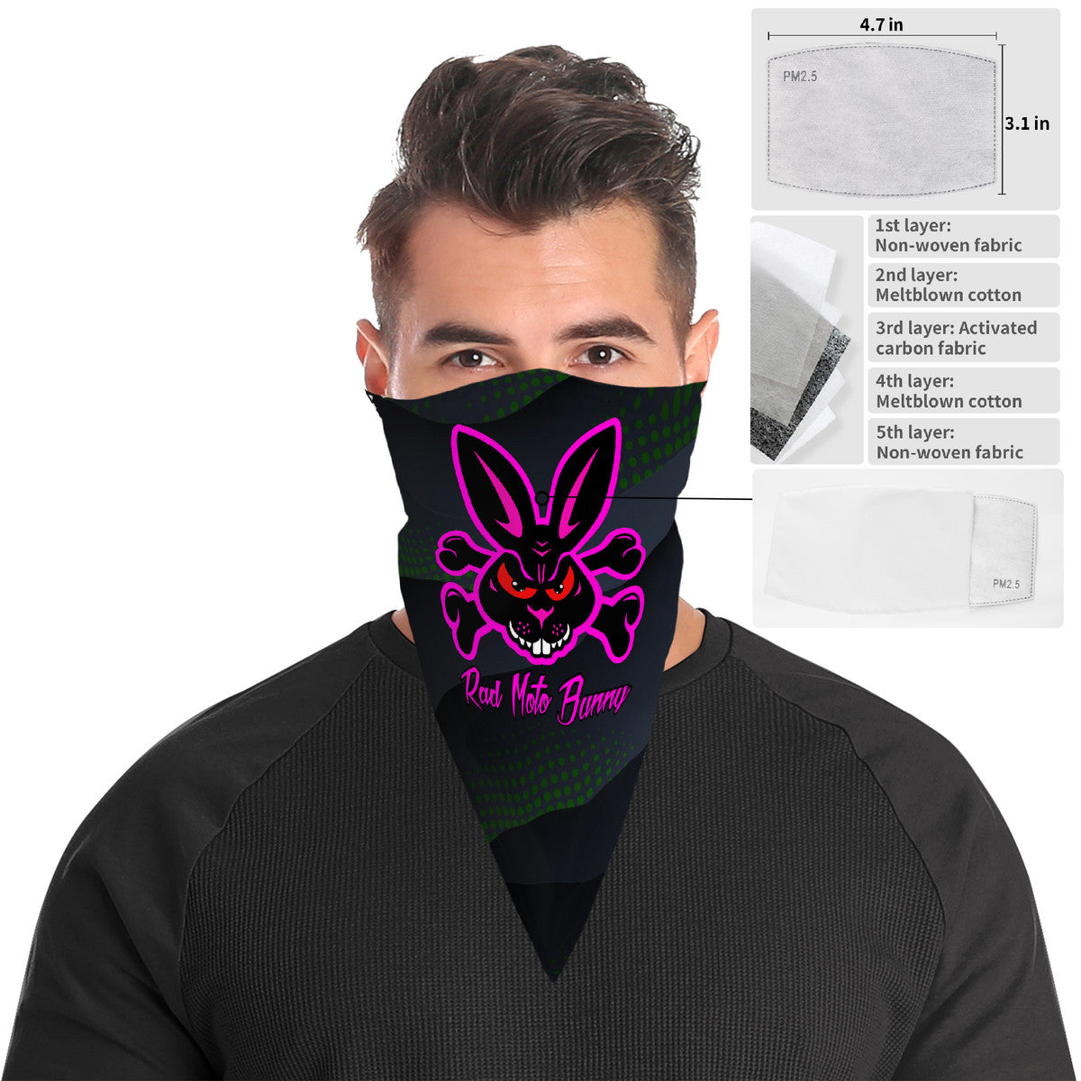 Rad Moto Bunny Scarf/Bandana