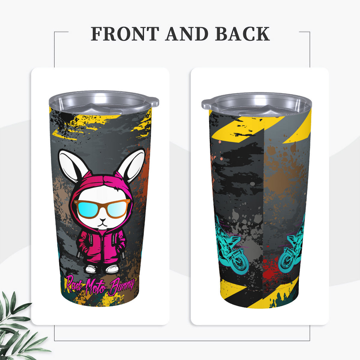 Rad Moto Bunny 20oz Stainless Steel Tumbler