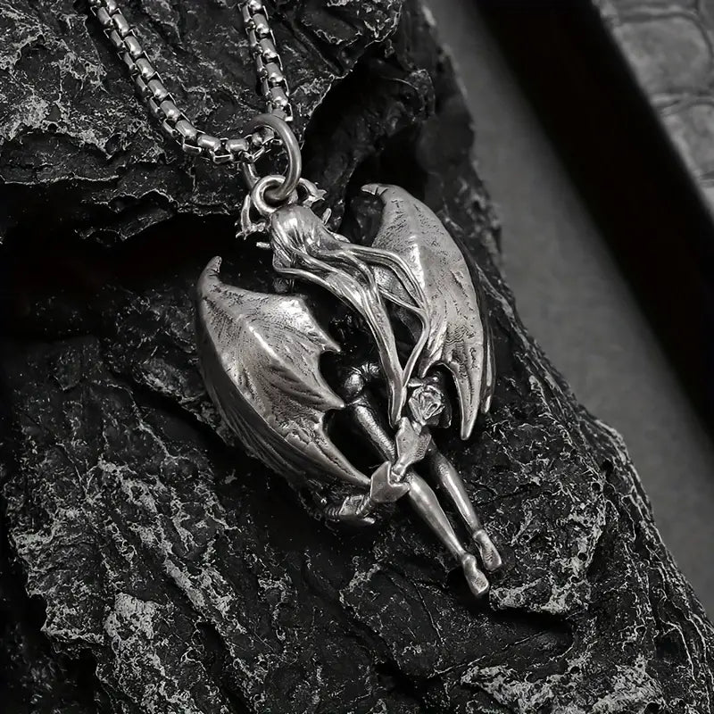 Anime Witch Winged Goddess Necklace.