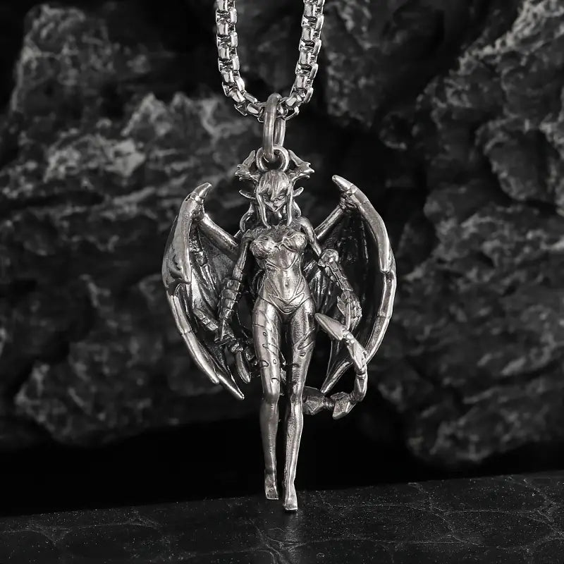 Anime Witch Winged Goddess Necklace.
