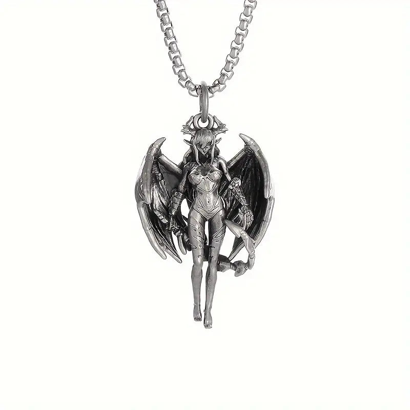 Anime Witch Winged Goddess Necklace.