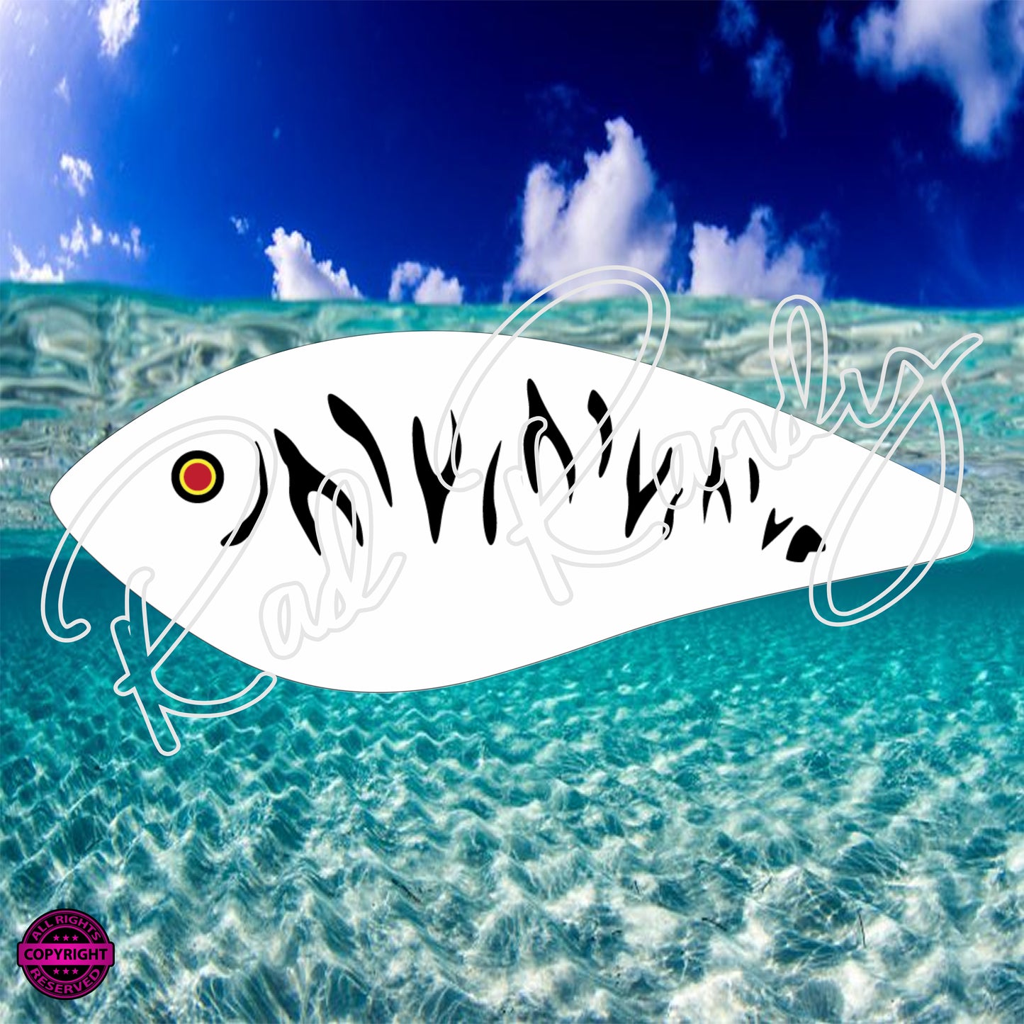 Fish Lure Pattern Vinyl Decal Lure -# 244