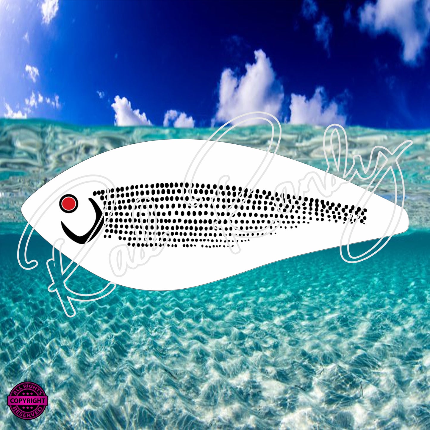 Fish Lure Pattern Vinyl Decal Lure -# 44
