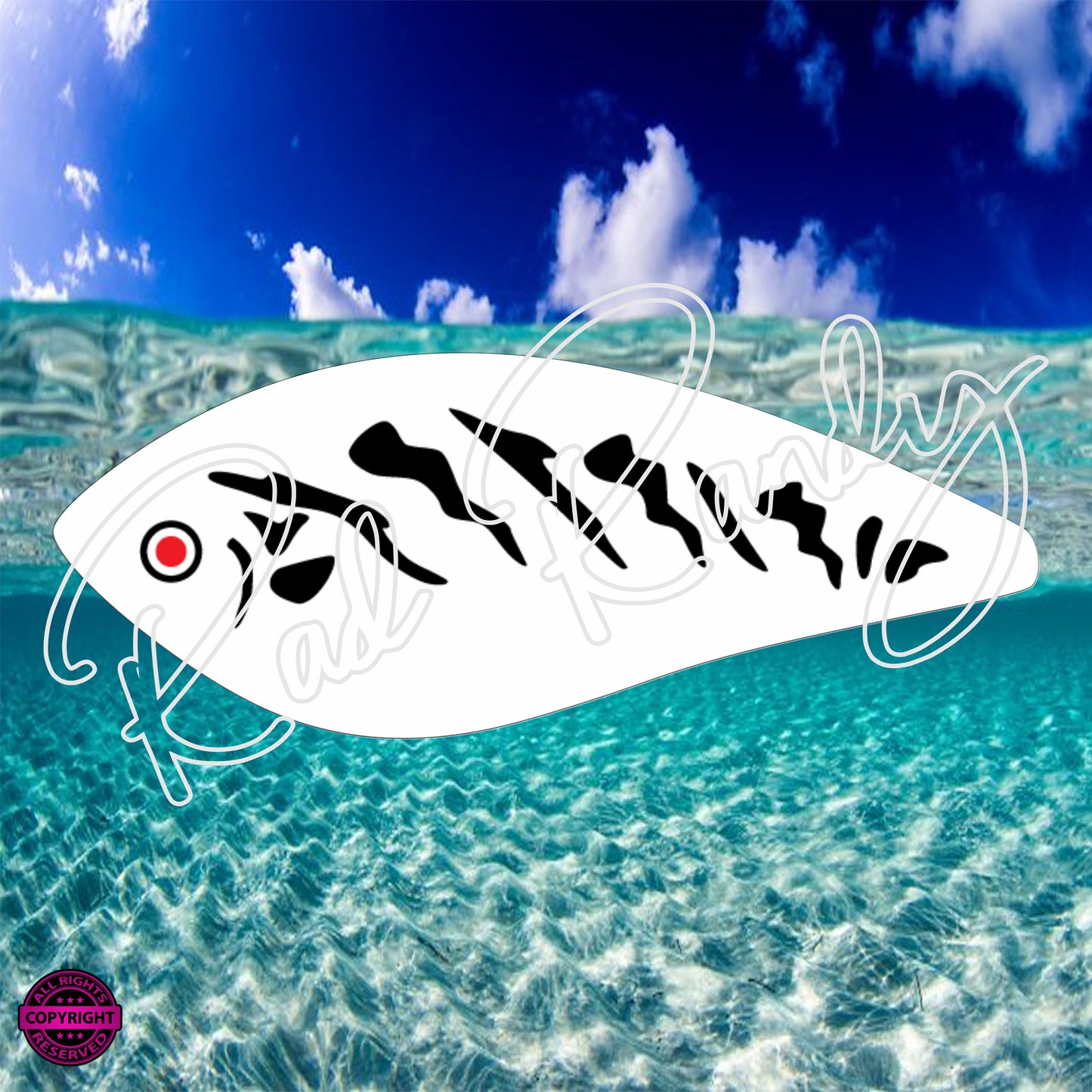 Fish Lure Pattern Vinyl Decal Lure -# 167