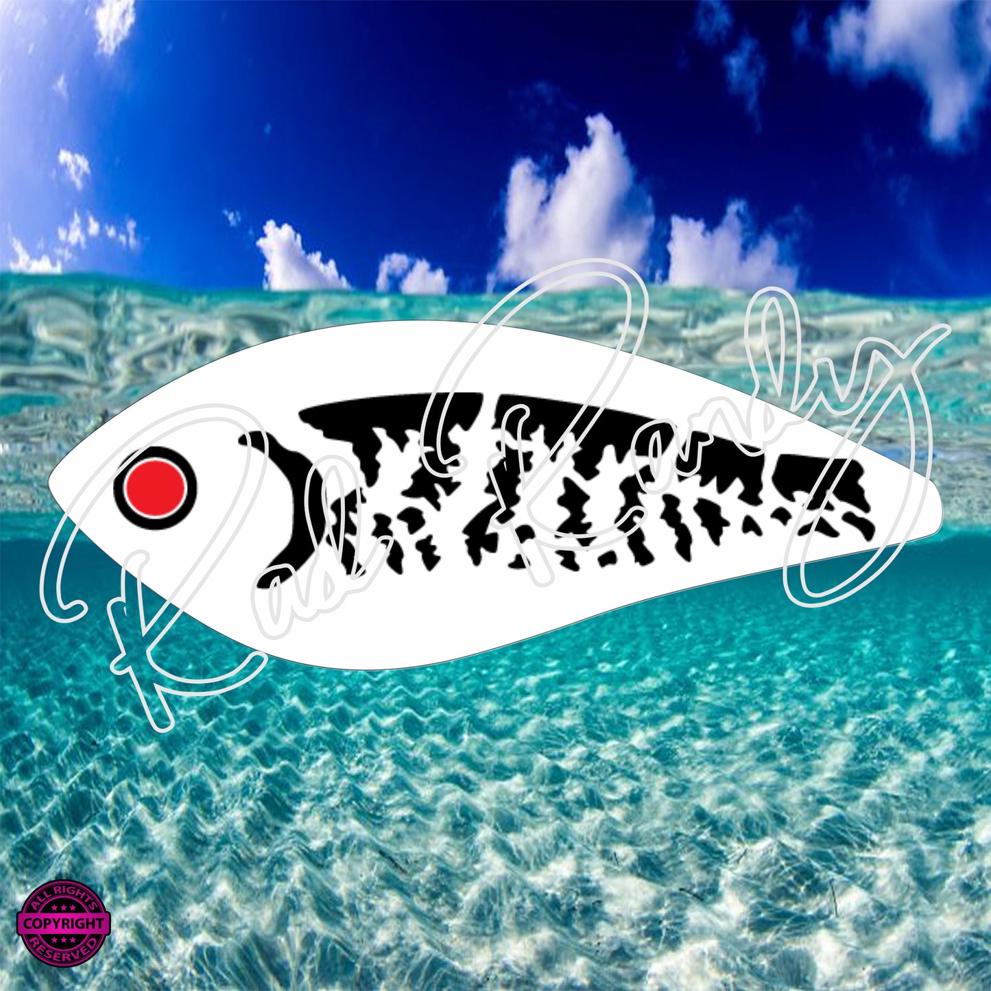 Fish Lure Pattern Vinyl Decal Lure -# 11