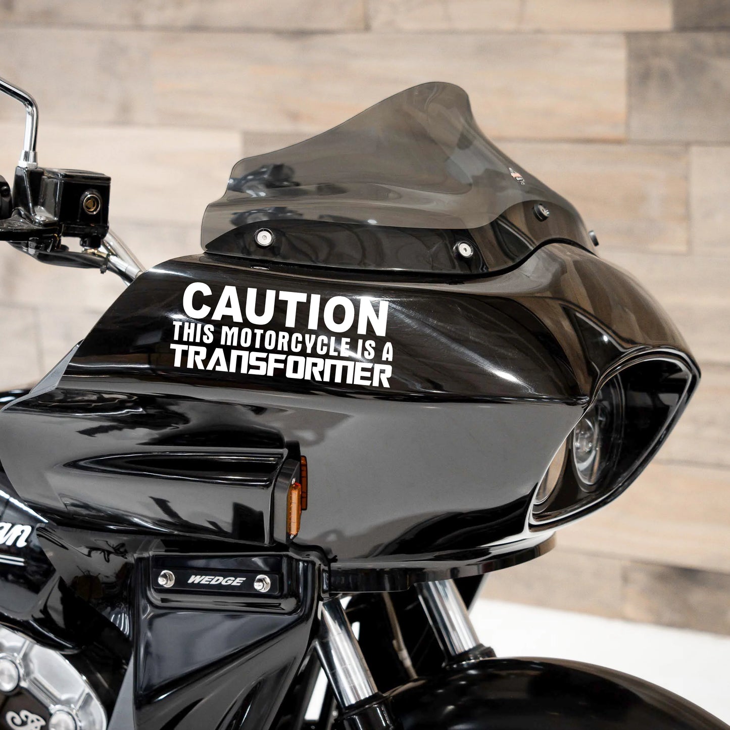 Caution This Motorcycle is a Transformer, Moto Vinyl Decal