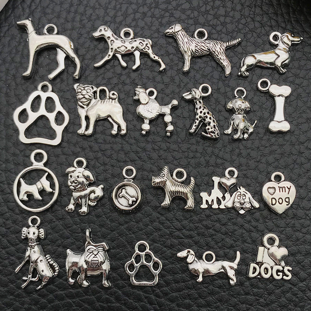 Antique Silver Dog Charms