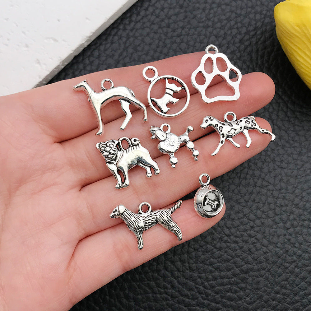 Antique Silver Dog Charms