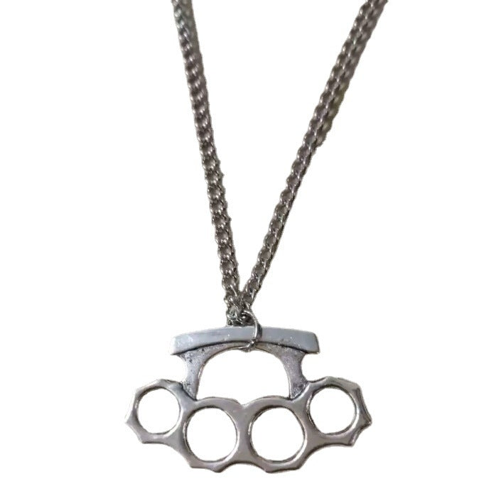 Brass Knuckles Pendant Necklace