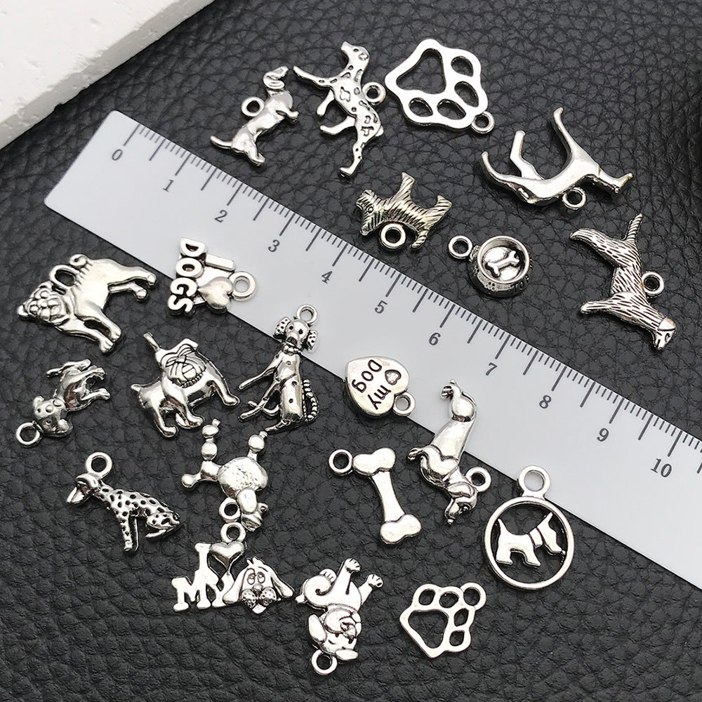 Antique Silver Dog Charms