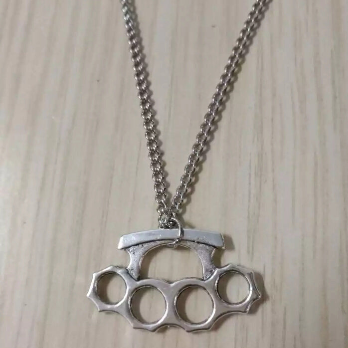 Brass Knuckles Pendant Necklace