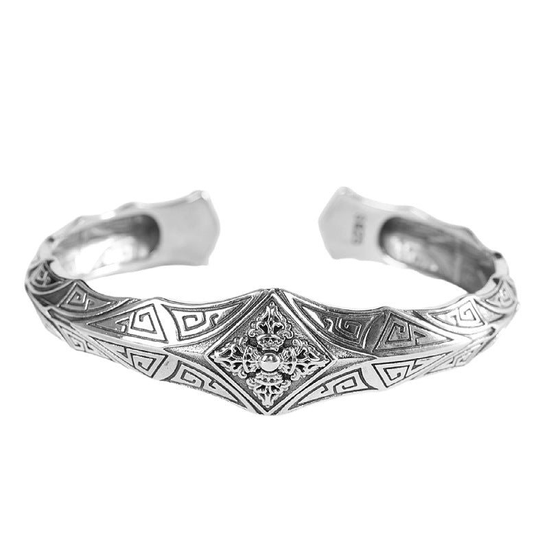 Retro Vajra Silver Bracelet