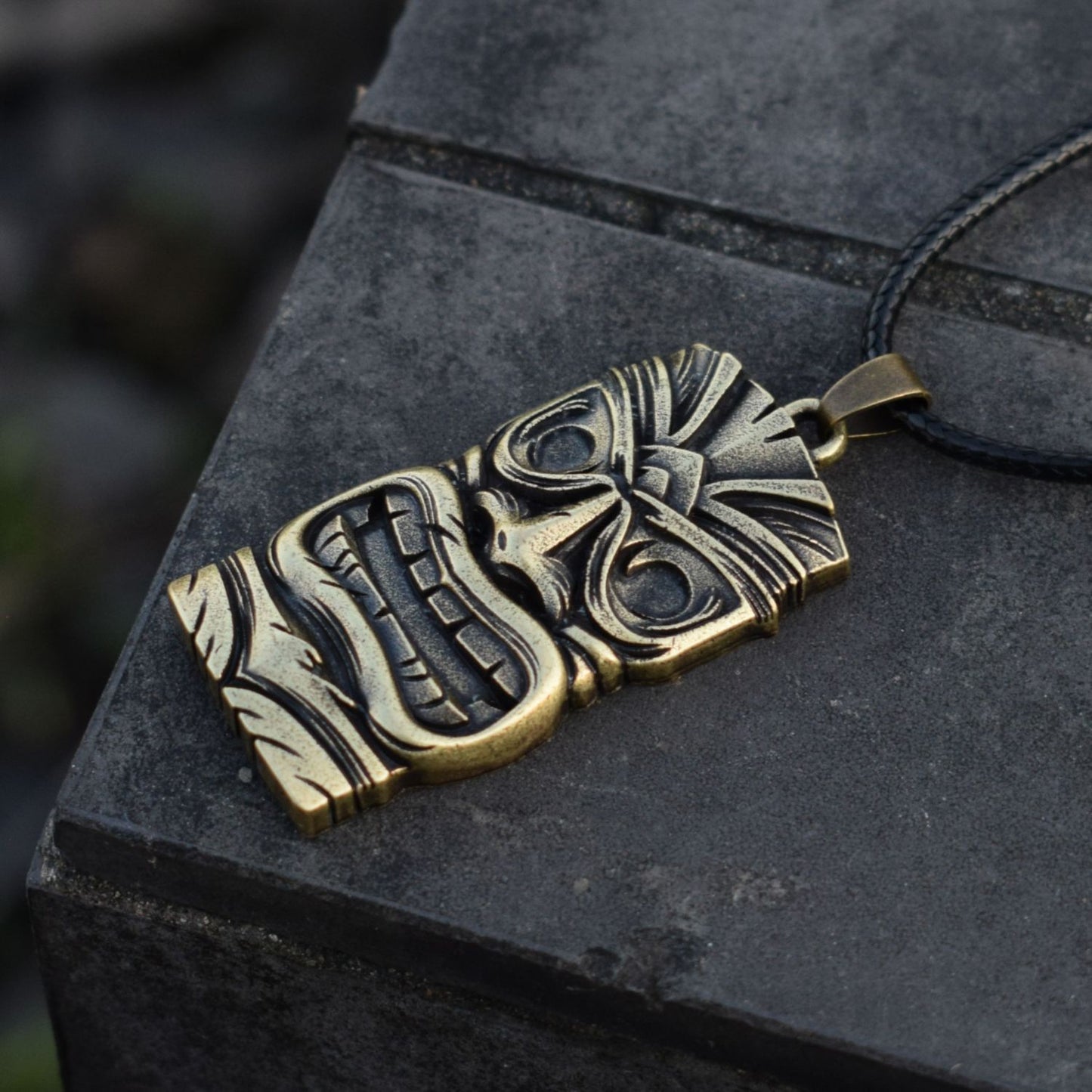 Hawaiian Tiki God Pendant Necklace