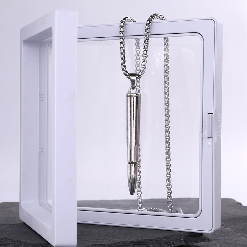 Titanium Steel Bullet Necklace