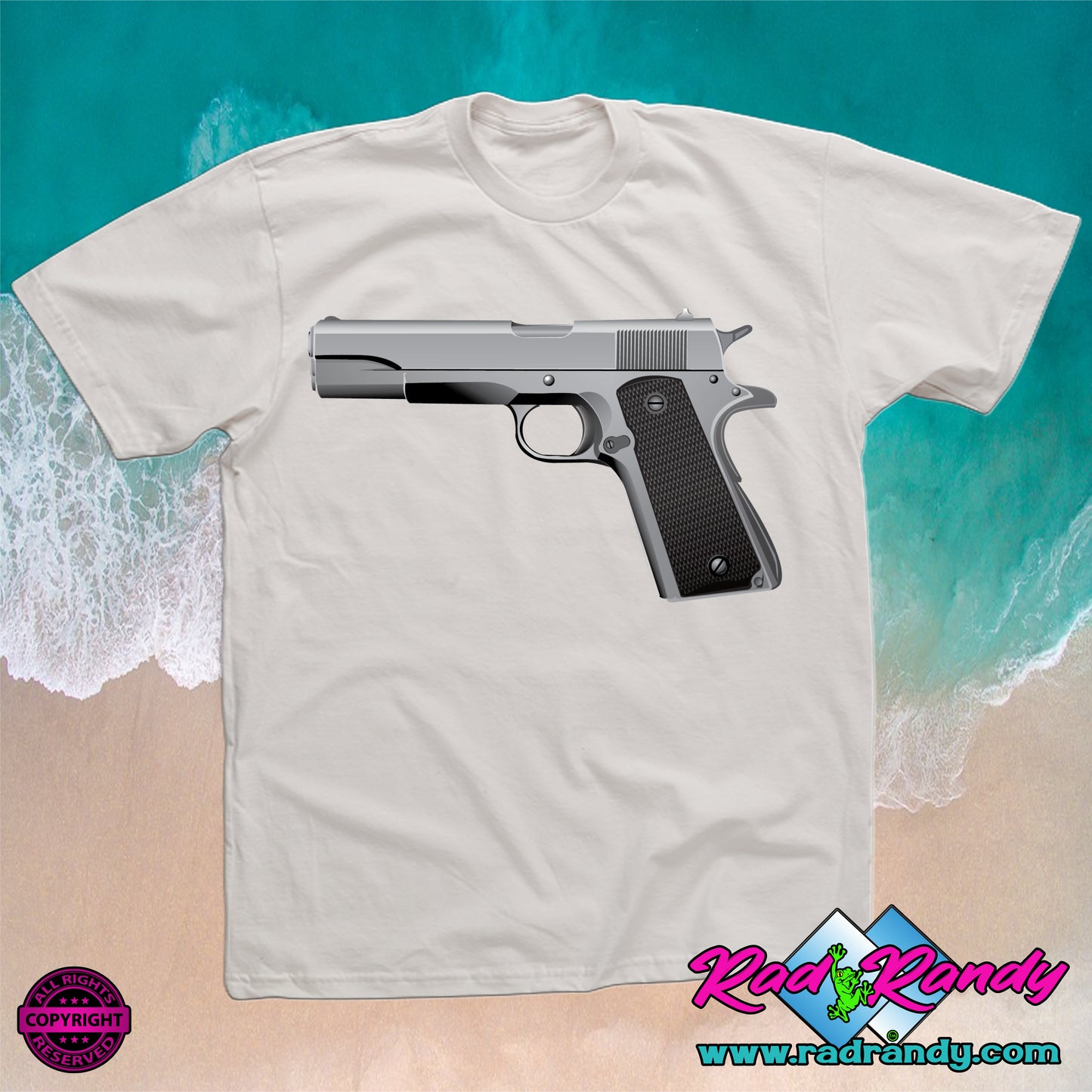 .45 Pistol. PNG Digital Print file.