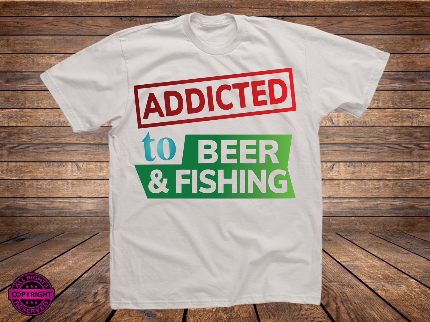 Addicted to Beer & Fishing, SVG Digital Cut or Print file.