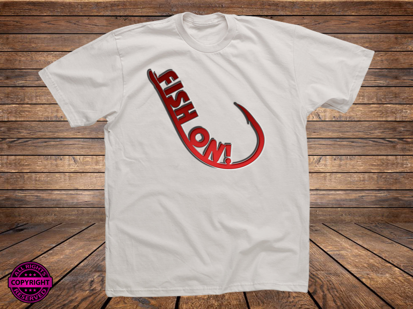 Fish on, Fish Hook. SVG Digital Cut or Print file.