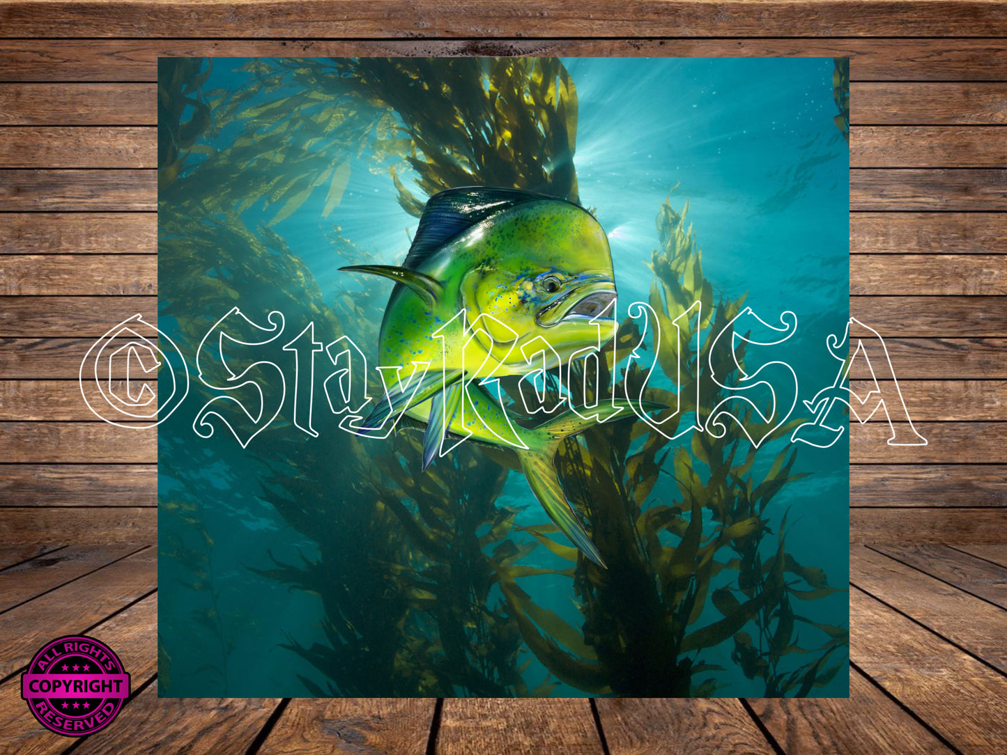Mahi Mahi 30oz. Tumbler Wrap. PNG Digital Print file. #45