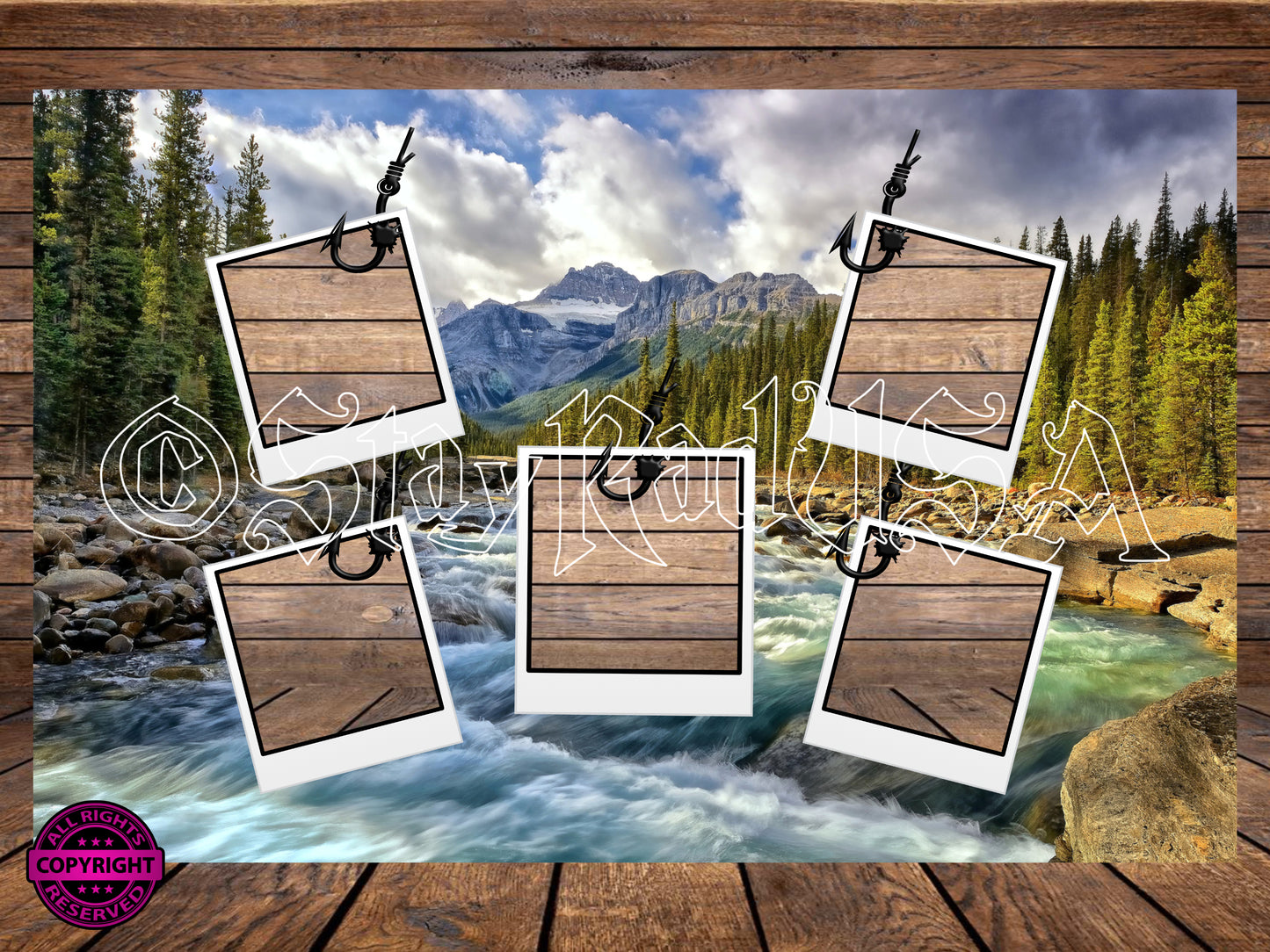 Fishing Photo Memories, Tumbler Wrap, Digital Print file. #19-0