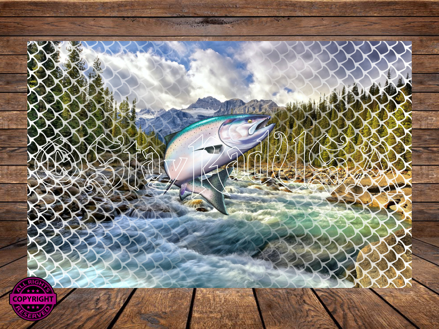 Steelhead Tumbler Wrap. JPG Digital Print file.