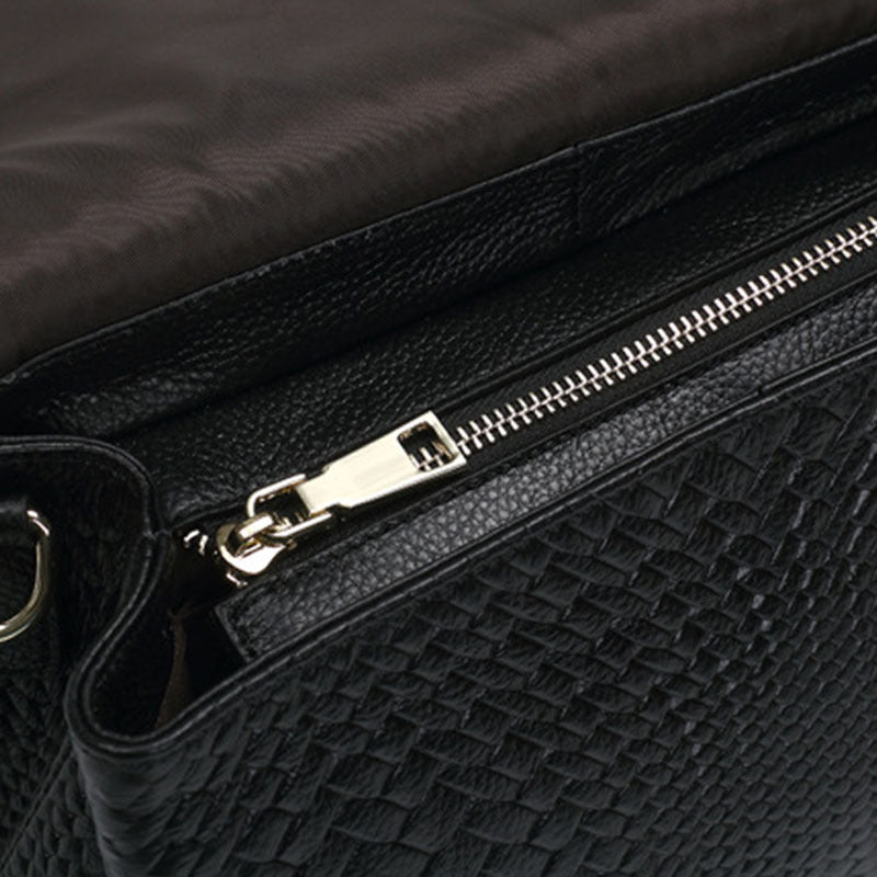 Genuine Leather Woven Bag