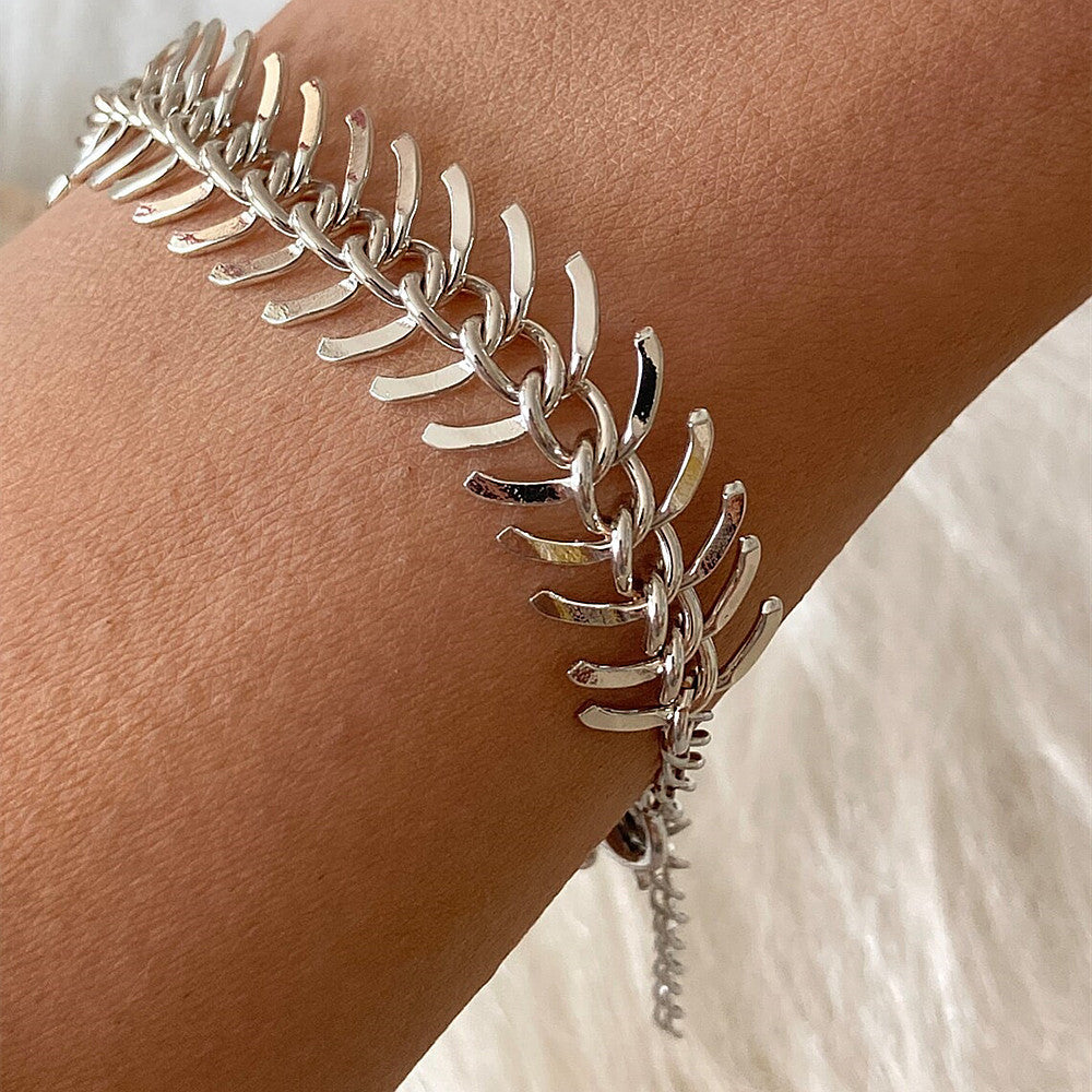 Fishbone Chain Bracelet