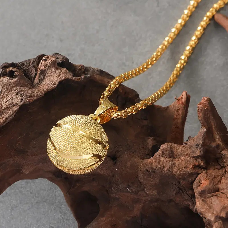 Basketball Pendant Necklace.