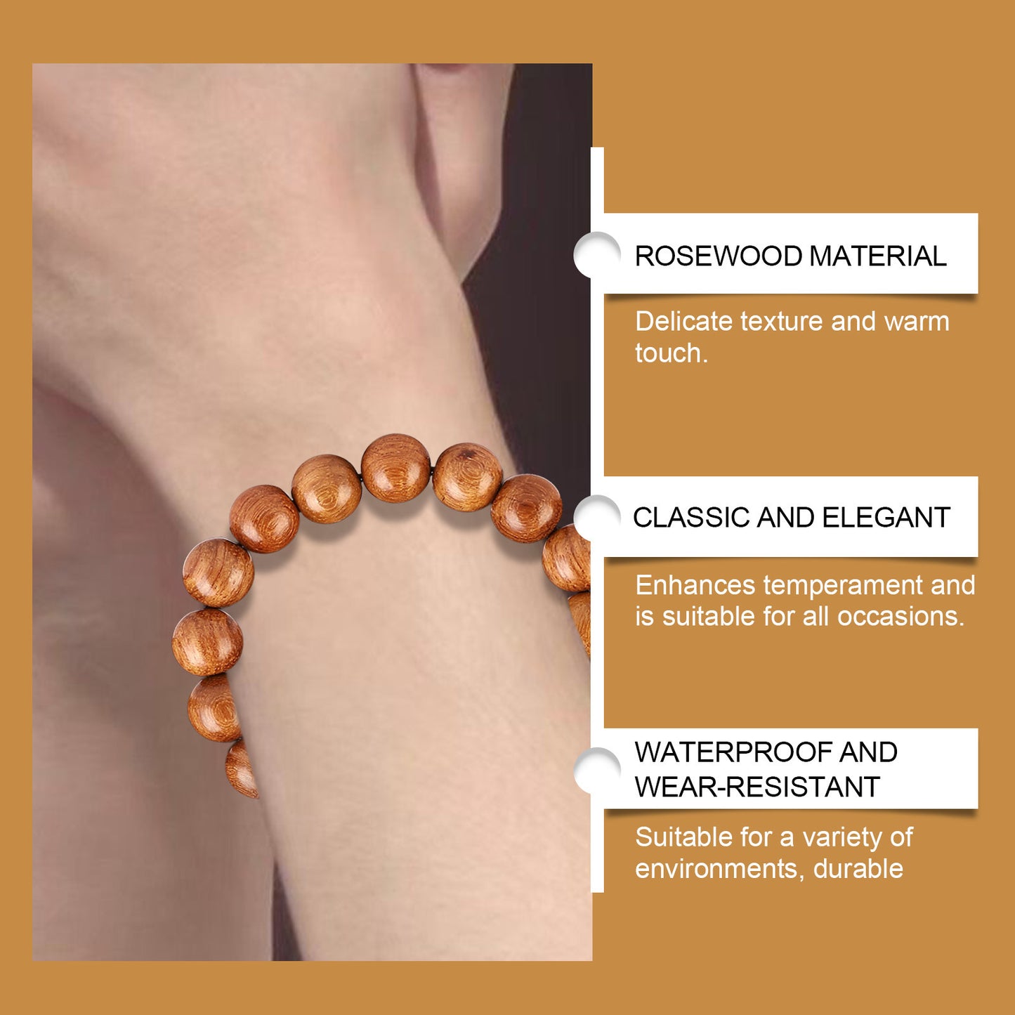 Rosewood Beads Bracelet