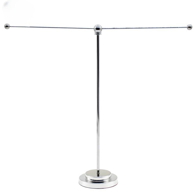 Desk Flagpole Metal Stand T-base Desktop Flag