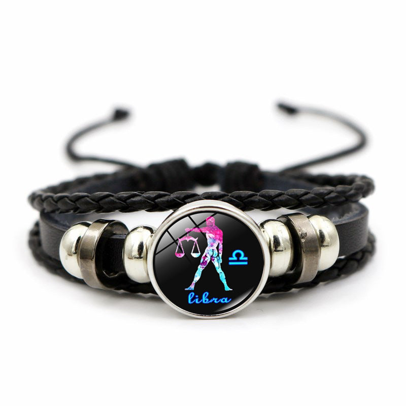 Constellation Leather Beaded Bracelet