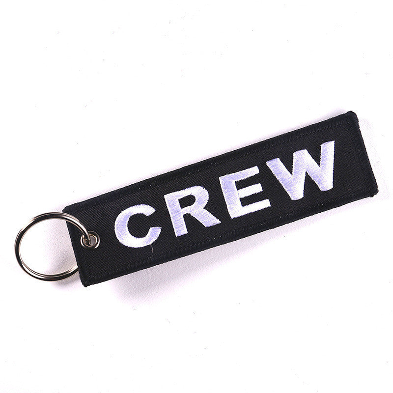 Crew Embroidered Keychain