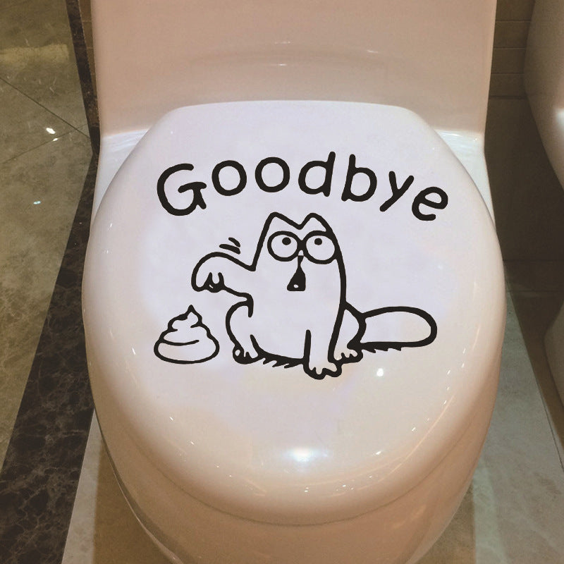 Goodbye Poop Happy Day Bathroom Decorative Sticker