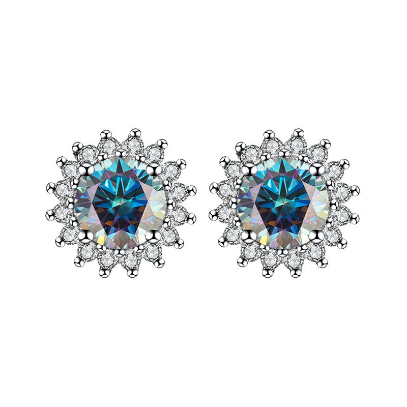 S925 Sterling Silver Sunflower Earrings
