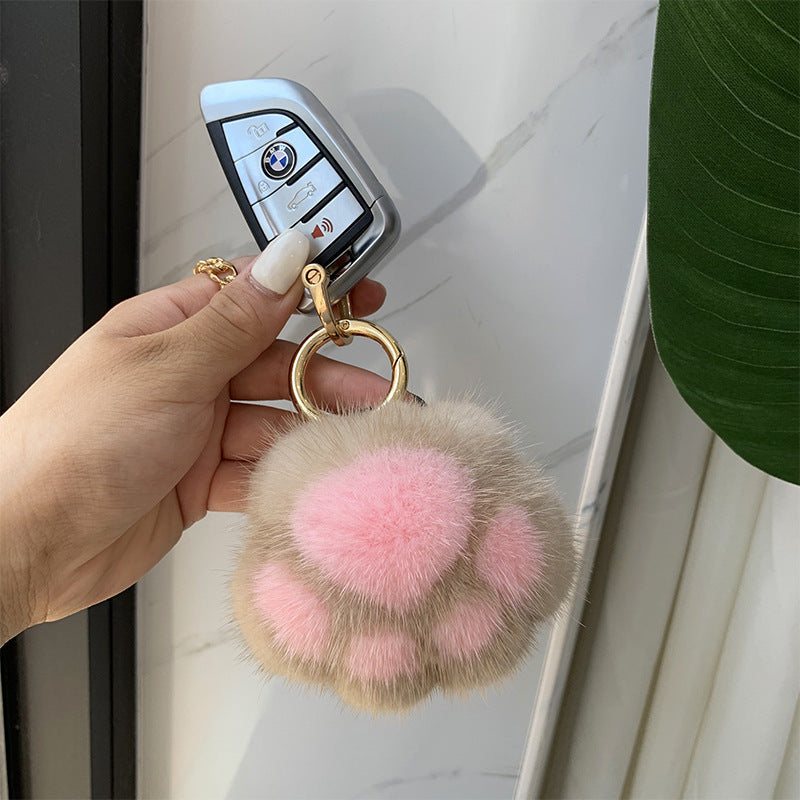 Furry Paw Keychain