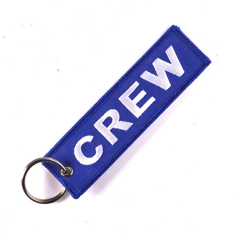 Crew Embroidered Keychain