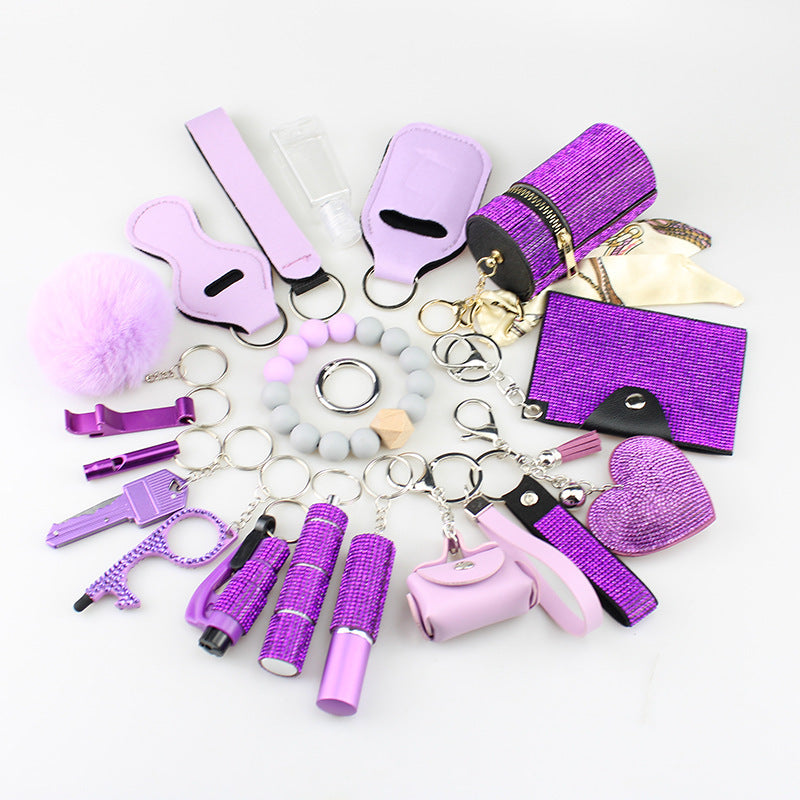 Multifunctional 19-piece Keychain Set