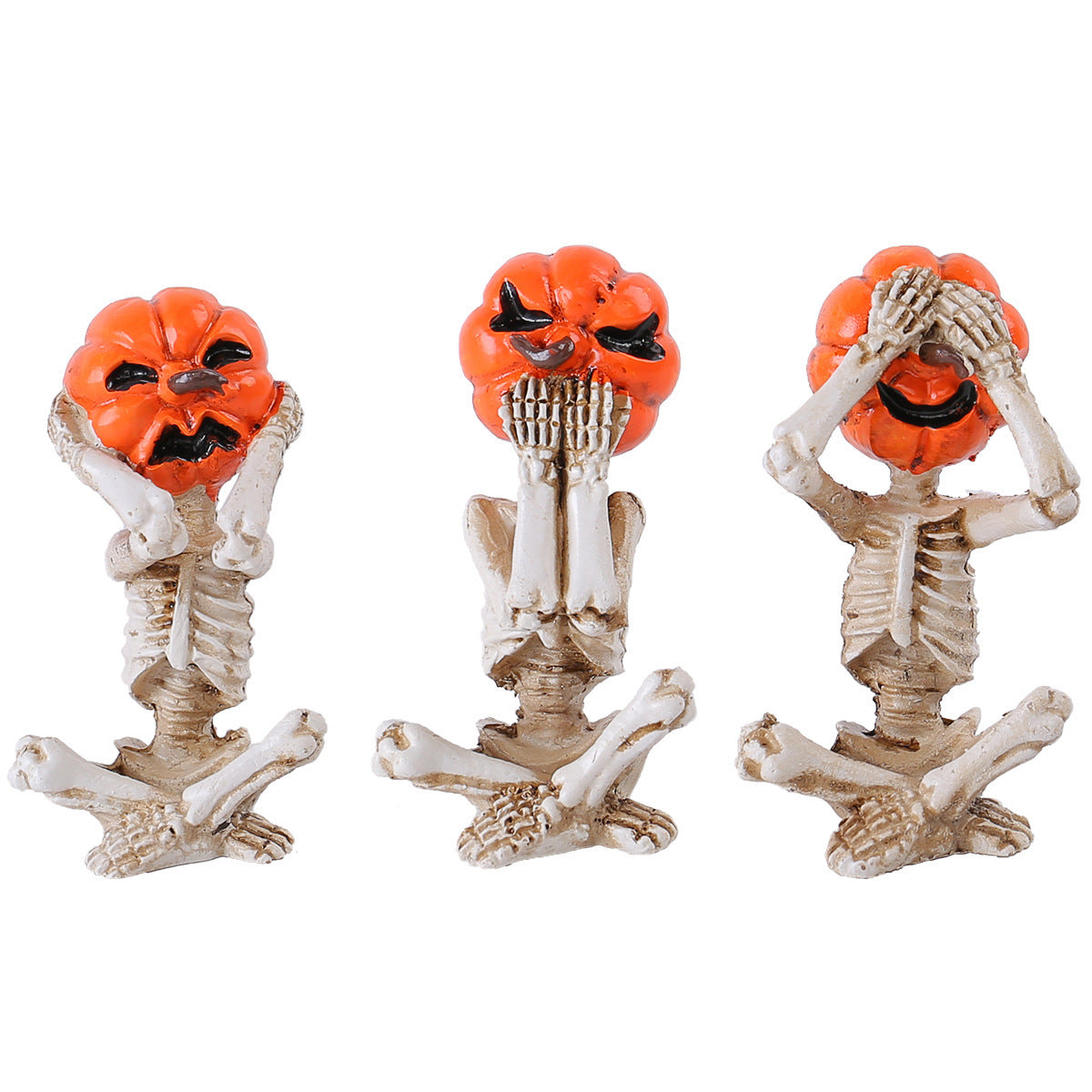Pumpkin Head Skeleton Ornaments