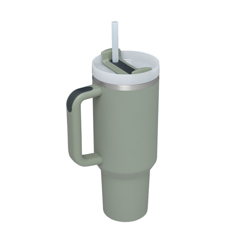 40 Oz Stainless Steel Tumbler with Lid & Straw
